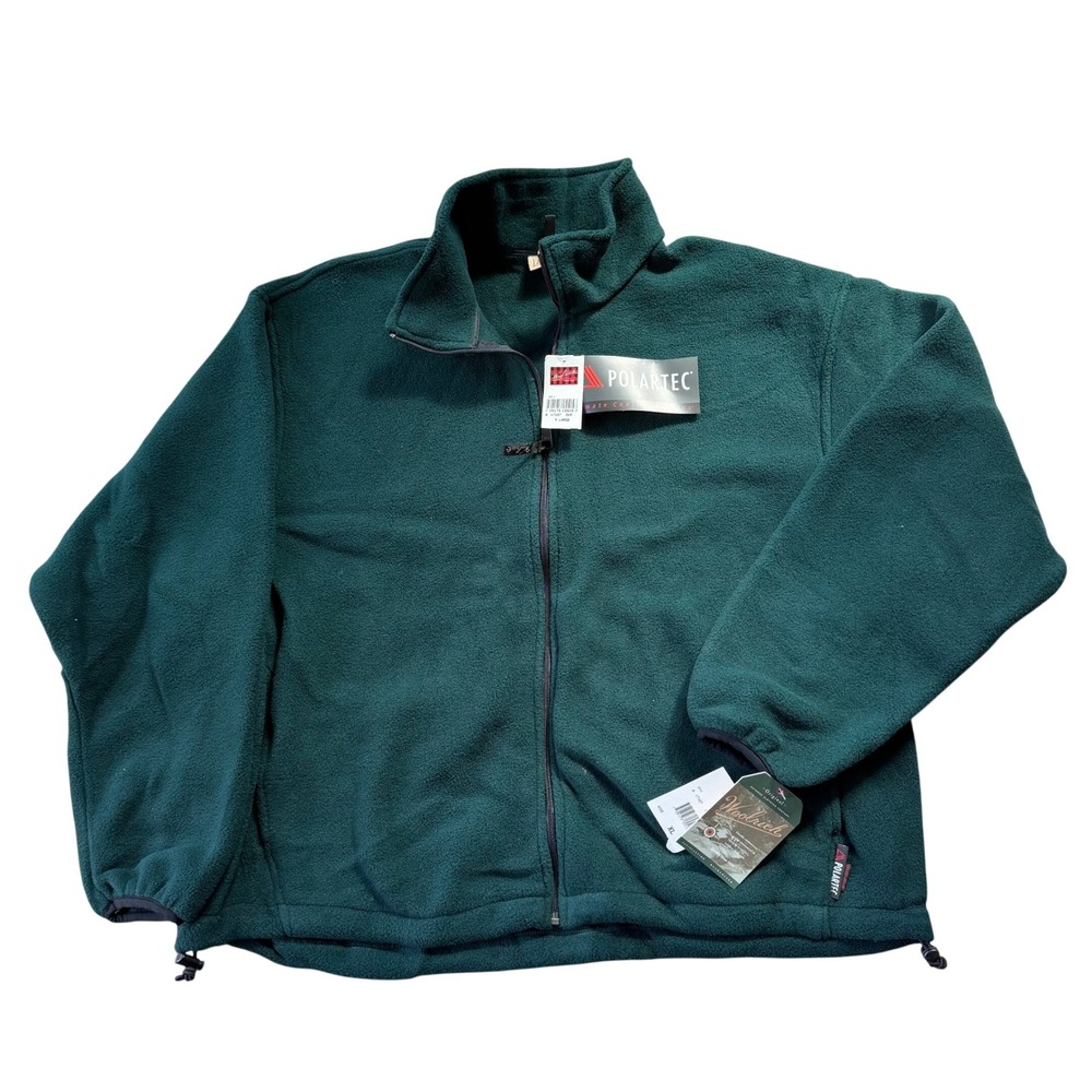Woolrich Polartec Fleece Jacket Mens XL Green Full Zip‎ Y2K Outdoor NWT